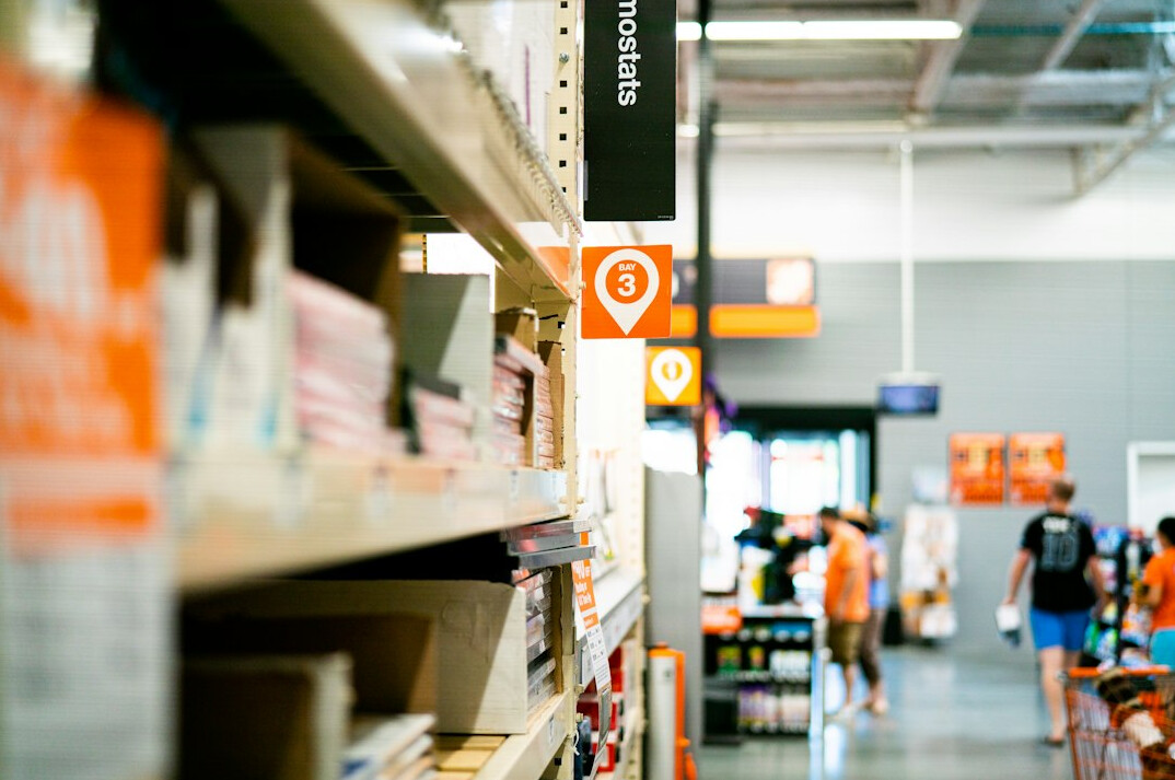 group of people in supermarket