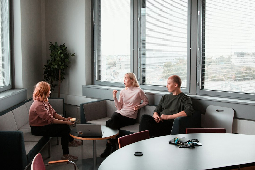 team meeting in office